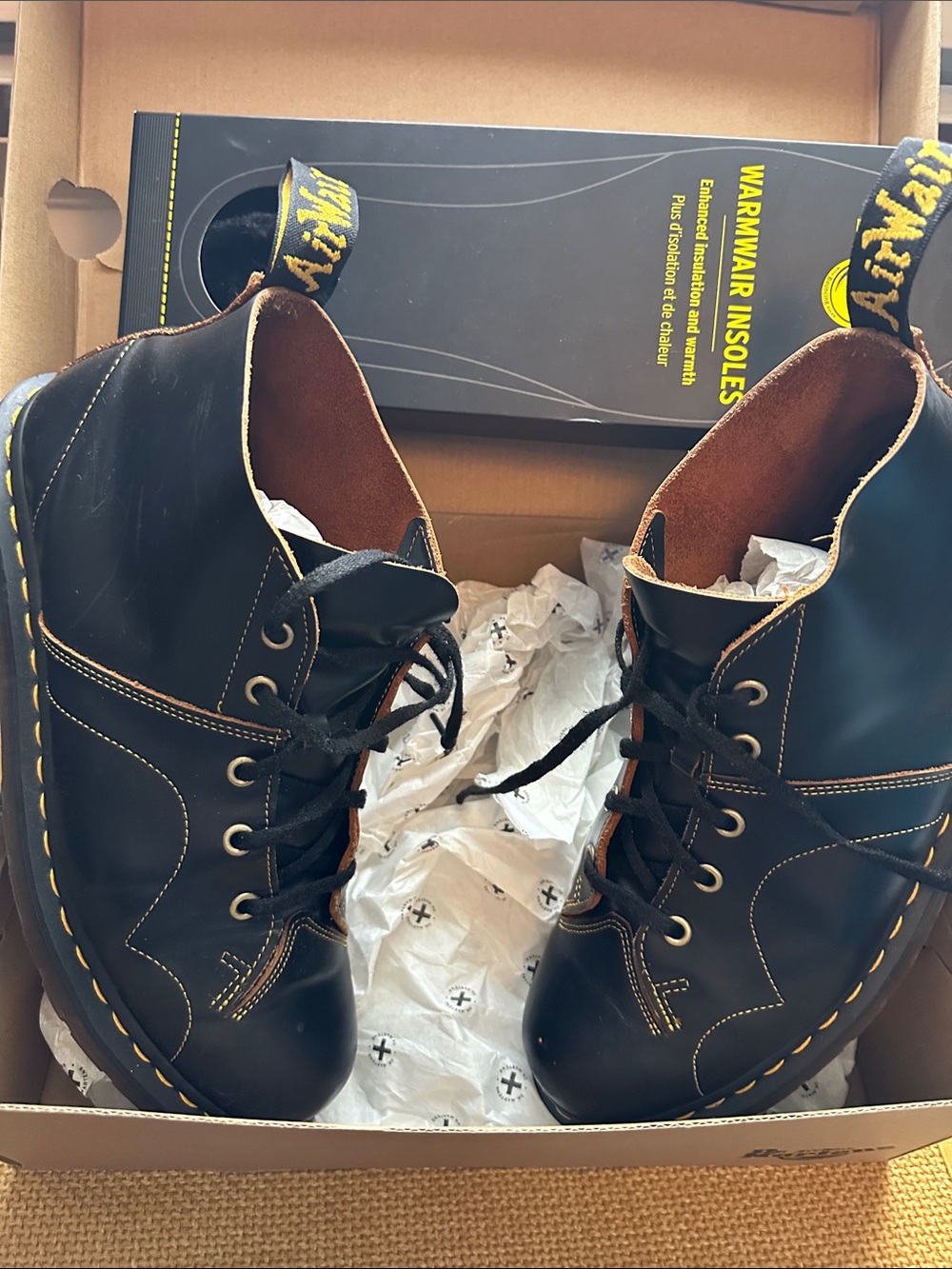 Dr. Martens Black Leather Chukka Boots with Yellow Stitching - Picture 7 of 7
